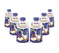 HiPP - Smoothie Bio per Bambini, Purea 100% Frutta al Gusto Mela, Pera e Mirtillo, Senza Zuccheri Aggiunti, 6 Confezioni da 120 ml