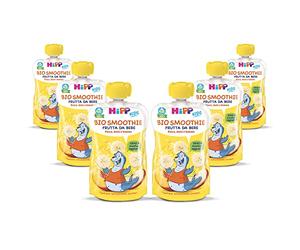 HiPP - Smoothies Bio, Gusto Mela, Banana E Pesca, 6 Confezioni Da 120 Ml - 720 g
