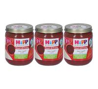 HiPP Tesori Di Frutta Omogenizzato Mela Fragola e Pera 3x160 g