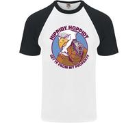 Hippidy Get Spento My Property Pistola Diritti DA UOMO S/S Baseball T-Shirt