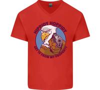 Hippidy Get Spento My Property Pistola Diritti Uomo Scollo A V Cotone T-Shirt