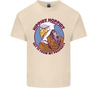 Hippidy Hoppidy Get Spento il Mio Property Pistola Diritti Uomo Cotone T-Shirt