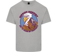 Hippidy Hoppidy Get Spento il Mio Property Pistola Diritti Uomo Cotone T-Shirt