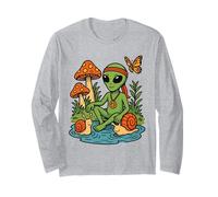 Hippie Alien Natura Sci Fi Groovy Trippy Estetica Maglia a Manica