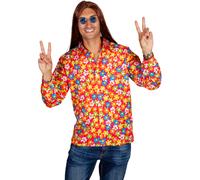 Hippie Camicia Adulti 60s 70s Rétro Hippy Uomo Vestito da Festa Camicia Costume