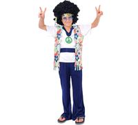 Hippie Child Costume 60s 70s Ragazzi Hippy Vestito Bambini Estate Party