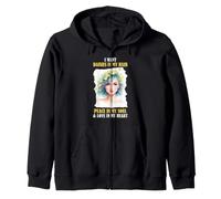 Hippie Daisies Capelli Pace Anima Boho Fiore Donna Vibe Felpa con Cappuccio