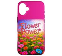 Hippie Flower Power Custodia per iPhone 16 Plus