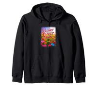 Hippie Flower Power Felpa con Cappuccio
