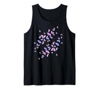 Hippie Flower Power Kawaii Fiori Floreali Farfalla Rosa Anni '80 Canotta