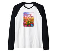 Hippie Flower Power Maglia con Maniche Raglan