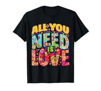 Hippie Flower Power Peace & Love Retro anni '60 anni '70 Maglietta