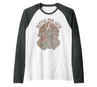 Hippie for Life, Maglietta retrò Boho Vintage Peace Love 60s Tee Maglia con Maniche Raglan