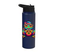 Hippie Frog Tie-Dye, Ragazze, Donne, Cuore Mano 70s 60s, Pace Stainless Steel Insulated Water Bottle