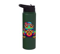 Hippie Frog Tie-Dye, Ragazze, Donne, Cuore Mano 70s 60s, Pace Stainless Steel Insulated Water Bottle