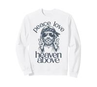 Hippie Gesù Religioso Pace Amore Cielo sopra Felpa