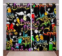 hippie graffiti per ragazzi colorati con motivo graffiti oscuranti,ragazzi, hip hop, per finestra, pannelli per la cultura stradale, trattamenti,per la stanza, W66 x L72