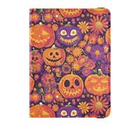 Hippie Groovy Zombi Daisy Portafoglio da viaggio in pelle porta passaporto sicuro nascosto denaro e porta carte di credito per donne viaggio essenziale