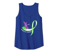 Hippie Libellula Nastro Consapevolezza della paralisi cerebrale Canotta, Donna, Blu Reale, XL