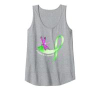 Hippie Libellula Nastro Consapevolezza della paralisi cerebrale Canotta, Donna, Grigio Melange, XL