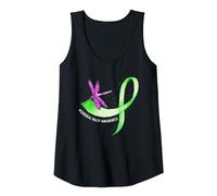 Hippie Libellula Nastro Consapevolezza della paralisi cerebrale Canotta, Donna, Nero, XXL