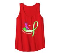 Hippie Libellula Nastro Consapevolezza della paralisi cerebrale Canotta, Donna, Rosso, M