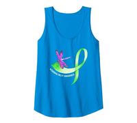 Hippie Libellula Nastro Consapevolezza della paralisi cerebrale Canotta, Donna, Zaffiro, L