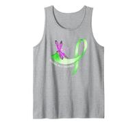 Hippie Libellula Nastro Consapevolezza della paralisi cerebrale Canotta, Uomo, Grigio Melange, L