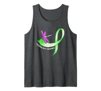 Hippie Libellula Nastro Consapevolezza della paralisi cerebrale Canotta, Uomo, Grigio Scuro, S