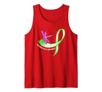 Hippie Libellula Nastro Consapevolezza della paralisi cerebrale Canotta, Uomo, Rosso, XXL