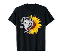 Hippie Medusa Sunflower Mitologia Snake Boho Dark Vibe Maglietta