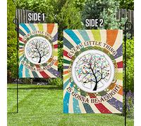 Hippie, Ogni Piccola Cosa Andrà Bene Bandiera Da Cortile Doppio Lato Bandiera Da Giardino Deluxe Bandiere Pirati Decorazione Per Giardino Esterni Camera Da Letto S