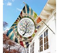 Hippie, Ogni Piccola Cosa Andrà Bene Bandiere All'Aperto Durevole Bandiera Da Giardino Multicolore Bandiere Pirati Decorazione Per Cortile Camera Da Letto Giardino S