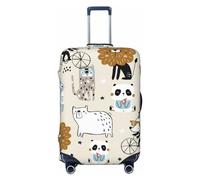 Hippie Peace Love copertura per bagagli, lavabile, alla moda, antigraffio, con animali disegnati a mano, M, 1