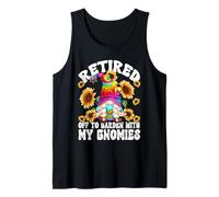 Hippie Retirement GNOME Mom Women Sunflower Hippie Grandma Canotta
