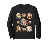 Hippie Rocker Gnomes For Men And Women Music Love Rock Band Maglia a Manica