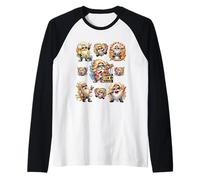 Hippie Rocker Gnomes For Men And Women Music Love Rock Band Maglia con Maniche Raglan