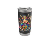 Hippie simbolo della pace anni '70, costume anni '60 Bicchiere termico in acciaio inox doppia parete
