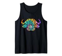 Hippie Tie Dye Buffalo Testa di Bufalo Tribale Canotta