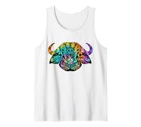 Hippie Tie Dye Buffalo Tribale Testa di Bufalo Canotta