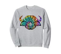 Hippie Tie Dye Buffalo Tribale Testa di Bufalo Felpa