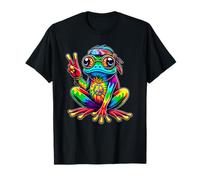 Hippie Tie-Dye Frog, costume anni '60 e anni '70, segno della pace Maglietta