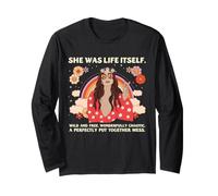 Hippie Wild Donna Libera Arcobaleno Boho Fiore Retro Vibe Maglia a Manica