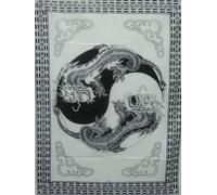 Hippie Yin Yang Boho arazzo mandala indiano da appendere a parete poster in c...