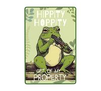 Hippity Hoppity, Vattene Dalla Mia Proprietà, Rana Cartello Decorativo Divertente Targa In Metallo Retrò Cartelli Metallo Per Bagno Cafe Casa
