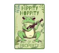 Hippity Hoppity, Vattene Dalla Mia Proprietà, Rana Targa In Metallo Divertente Cartelli Metallo Decorative Cartello Decorativo Per Soggiorno Ristorante Casa