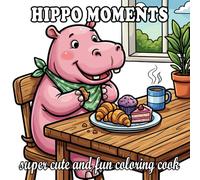 Hippo Coloring Book:: 55 Cozy Days Cute & Relaxing Hippos for Stress Relief and Fun