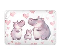 Hippo Famiglia Amore Cuore Fasciatoio Coperture Morbide Assorbenti Fasciatoio, Materassino per Pannolini Delicati sulla Pelle per Neonati e Bambini, 52" L x 34" L