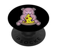 Hippo Felice Abbracciare Pizza Fetta PopSockets PopGrip Adesivo