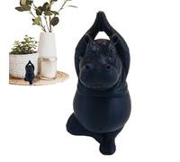 Hippo Figurine, Yoga Hippos Collectible Figurines, 2.36 Inches Room Decorative & Home Decorations, Desk Accessories for Fireplace, Desktop, Bedroom, Table, Car, Dorms, Shop, Party Favors, Living Room